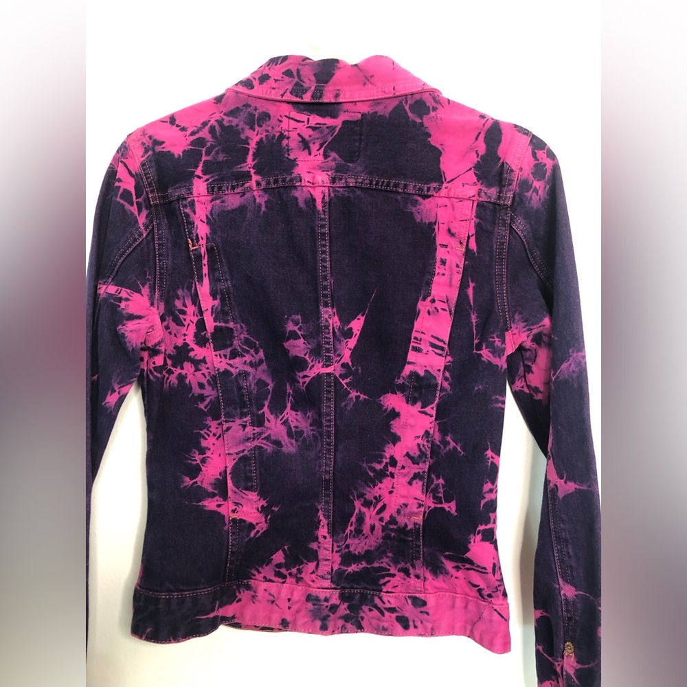 Guess USA Purple Acid Wash  Denim Jacket Vintage Size Small Late 80s Early 90s - Picture 3 of 12